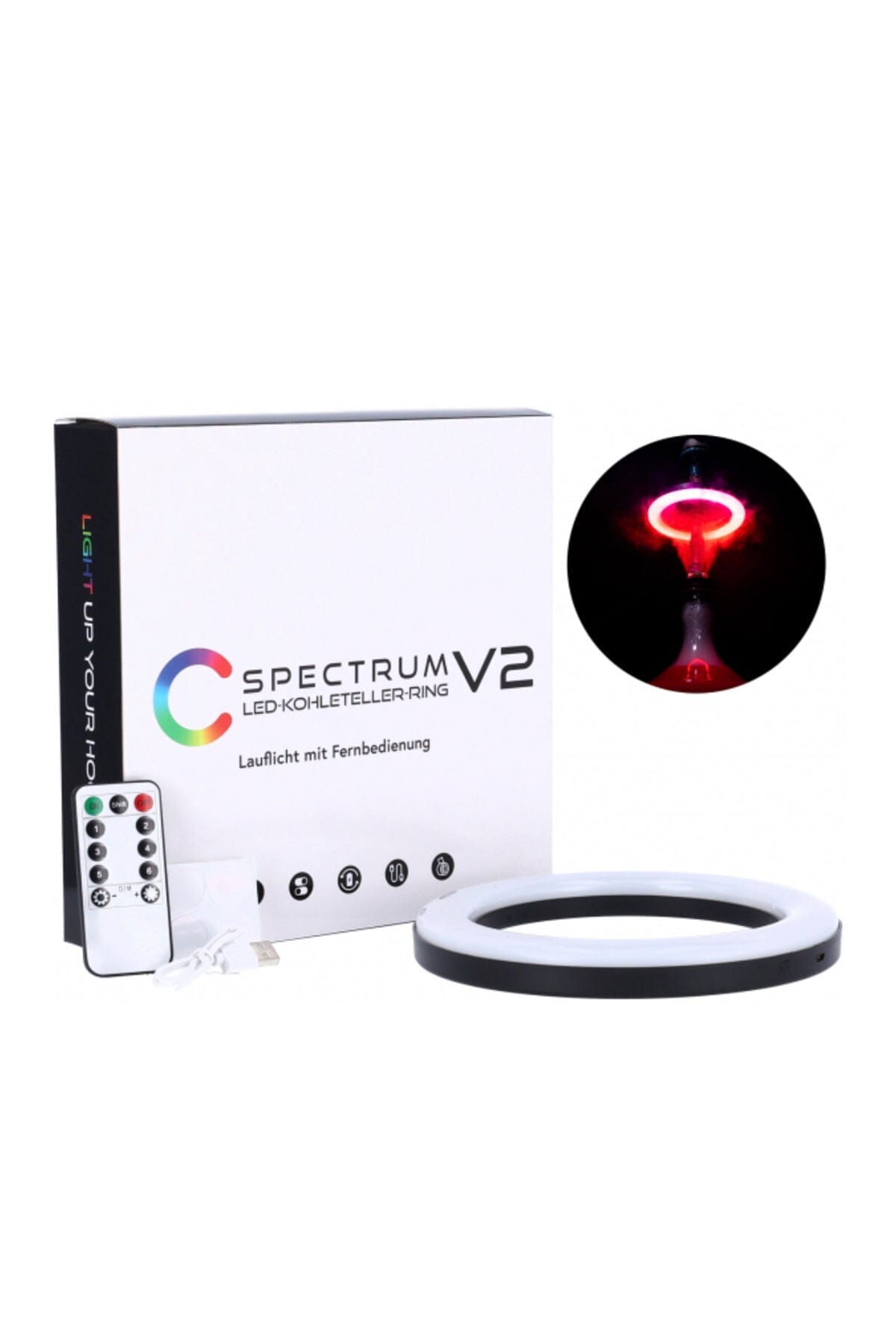 Tribus Spectrum V2 LED Kohleteller UFO Ring 20cm